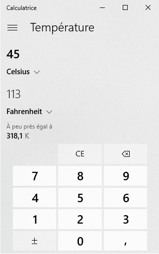 calculatrice windows 10