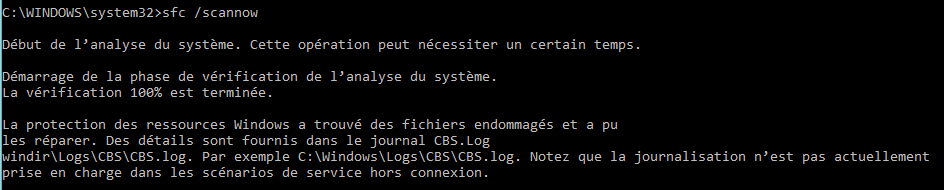Résultat nalyse SFC Résultat nalyse SFC