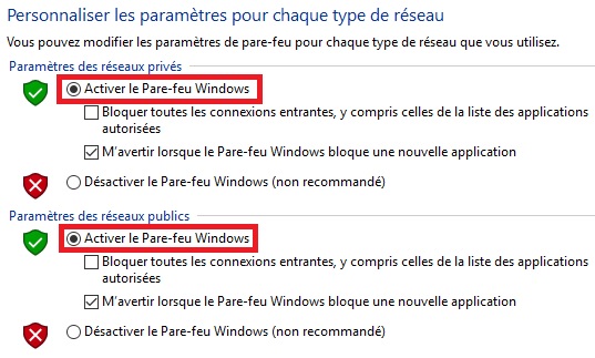 configurer windows 10