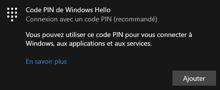 supprimer code pin windows 10