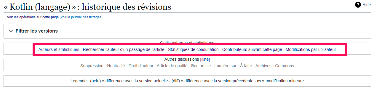 Comment savoir qui a modifié une page wikipédia