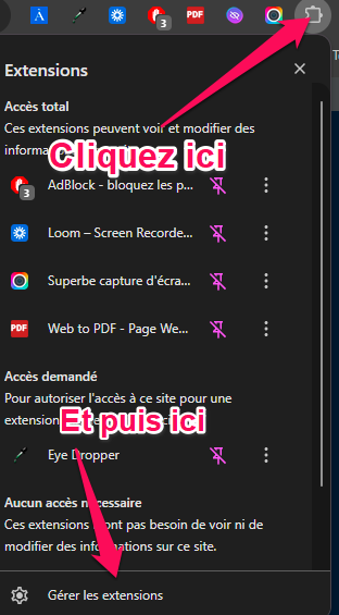 Gérer-extensions-chrome Gérer-extensions-chrome